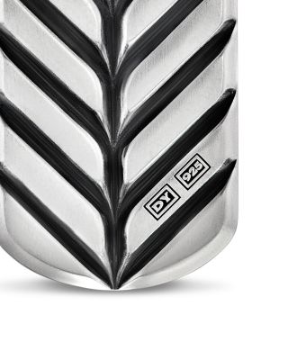 Men's Chevron Tag in Sterling Silver, 27mm