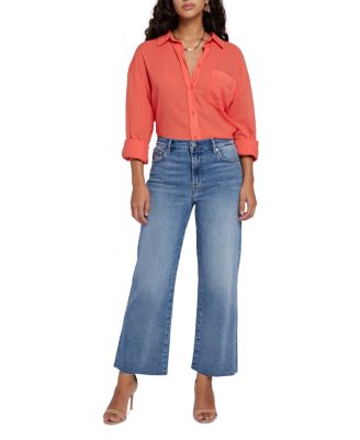 7 For All Mankind High Rise Cropped Wide Leg Alexa Jeans in Heidi