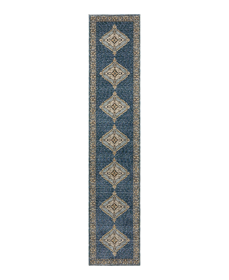 Oriental Weavers Andorra 2430a Runner Area Rug, 2'6 X 12' In Blue