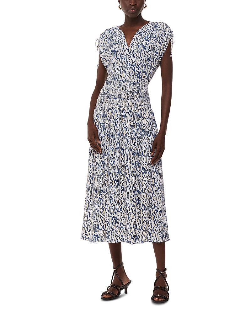 Whistles Flaming Leopard Print Dress, Size 10 In Ivory/multi