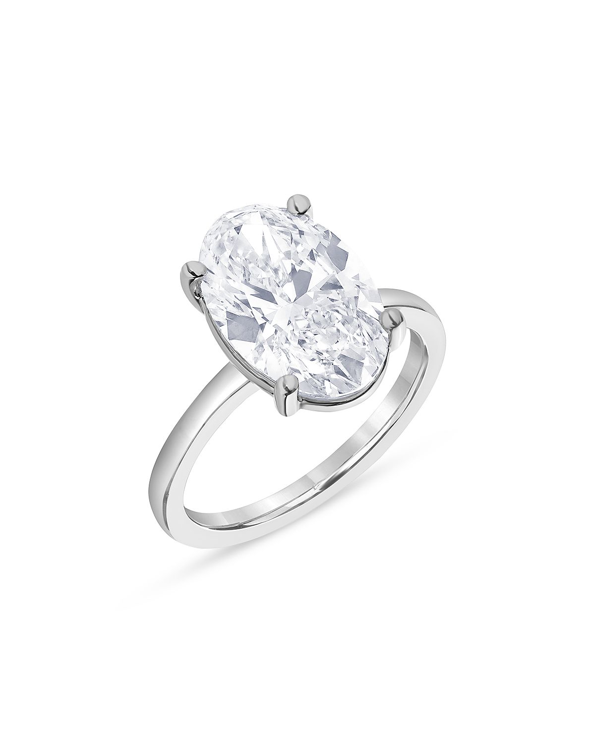 Bloomingdale's Fine Collection Certified Lab Grown Oval-Cut Diamond Engagement Ring