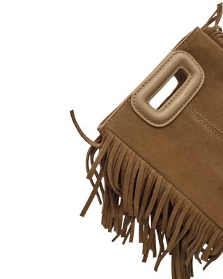 M Mini Fringe Suede Crossbody Bag