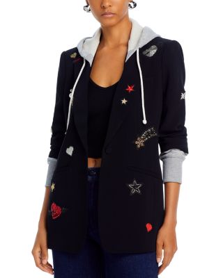 Cinq à Sept - Nebula Embroidered Hoodie Layered Blazer