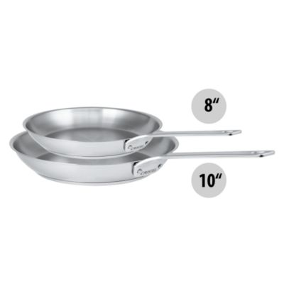 Cristel - 1826 Collection 2 Pc Stainless Steel Frypan Set