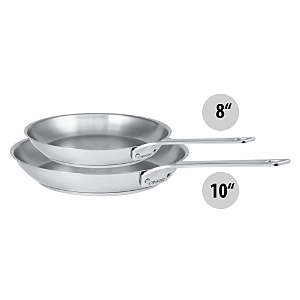 Cristel 2 Pc Stainless Steel Frypan Set