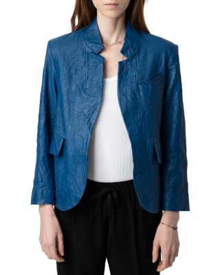 Zadig & Voltaire - Verys Crinkled Leather Jacket Brand Name