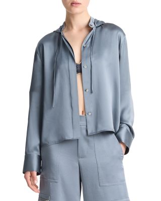 Vince - Silk Hooded Blouse