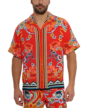 Robert Graham Taj Short Sleeve Button Down Shirt In Multi