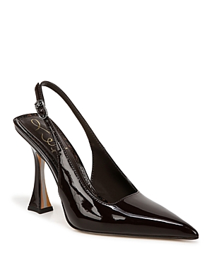 Shop Sam Edelman Women's Odette Pointed Slingback Pumps In Rich Chocolate