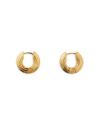 Maje - Gold-Tone Clover Hoop Earrings