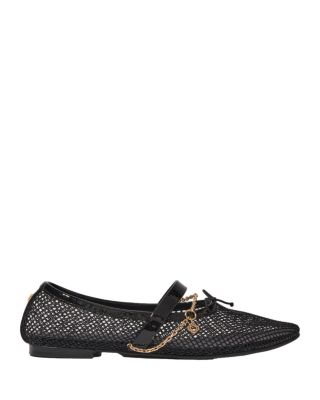 Maje - Women's 124 Faby Mesh Embellished Ballet Flats