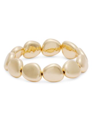 AQUA - Nugget Stretch Bracelet in 14K Gold Plated - Exclusive