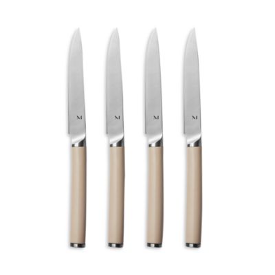 Material - Matte Stainless Steel Set of 4 Table Knives and Holder