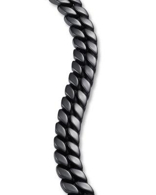 Men's Curb Chain Bracelet in Black Titanium, 11.5mm