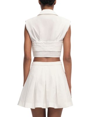 Emie Cropped Poplin Sculpted Top