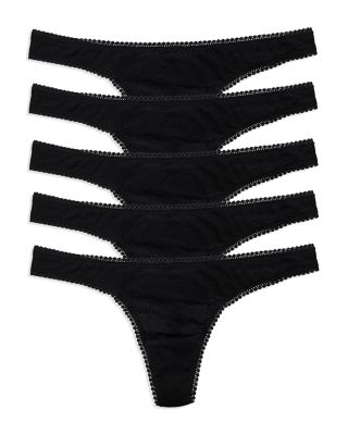 On Gossamer - Mesh High Cut Thongs, Set of 5