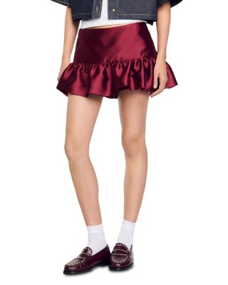 Sandro Infinity Satin Skort