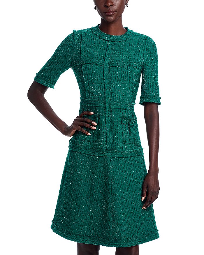 Tweed Geo Stripe Dress