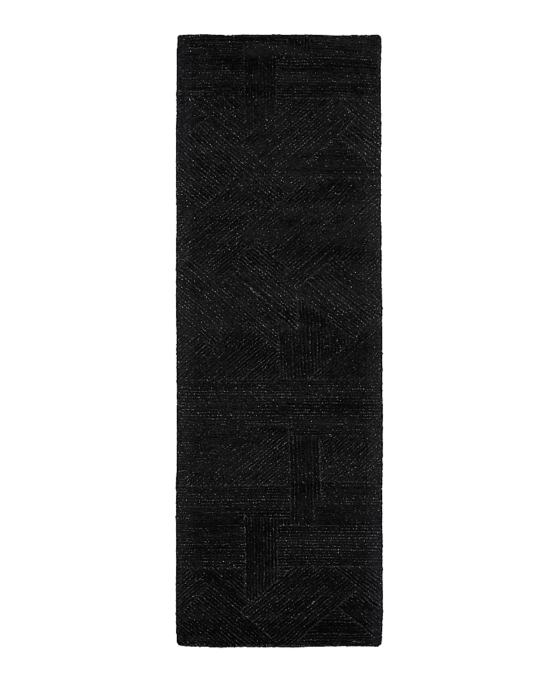 Michael Amini Ma30 Star Smr01 Runner Area Rug, 2'3 X 8' In Black