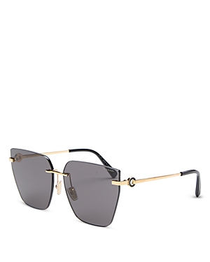 Bvlgari Square Sunglasses, 61mm In Gold/gray Solid