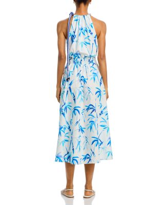 Printed Halter Midi Dress