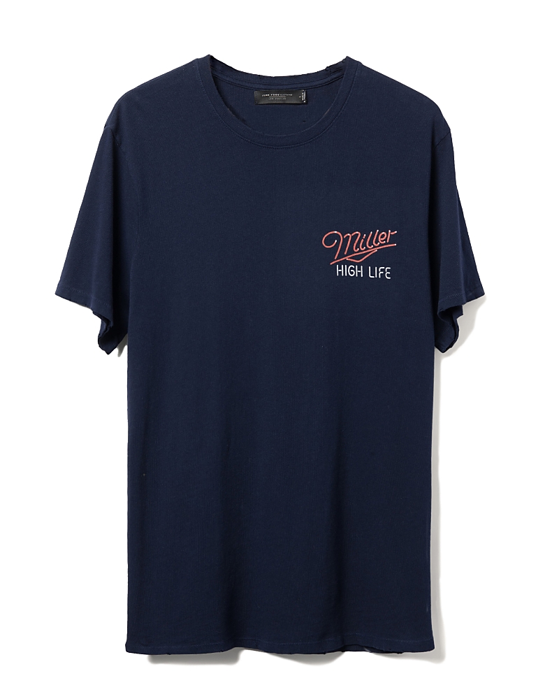 Junk Food Clothing Unisex Miller High Life Sportsman's Club Welcome To The High Life Vintage Tee In Outerspace