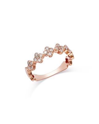Bloomingdale's Fine Collection - Diamond Clover Cluster Band in 14K Rose Gold, 0.44 tcw
