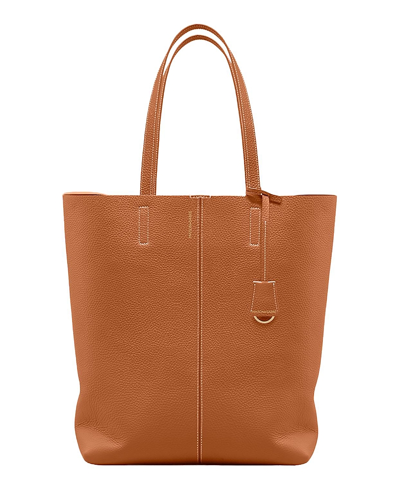 Maison De Sabre Maison De Sabré Tall Leather Soft Tote In Pecan Nude