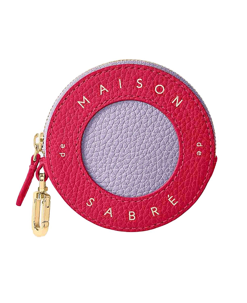 Maison De Sabre Zip Leather Coin Purse In Multi