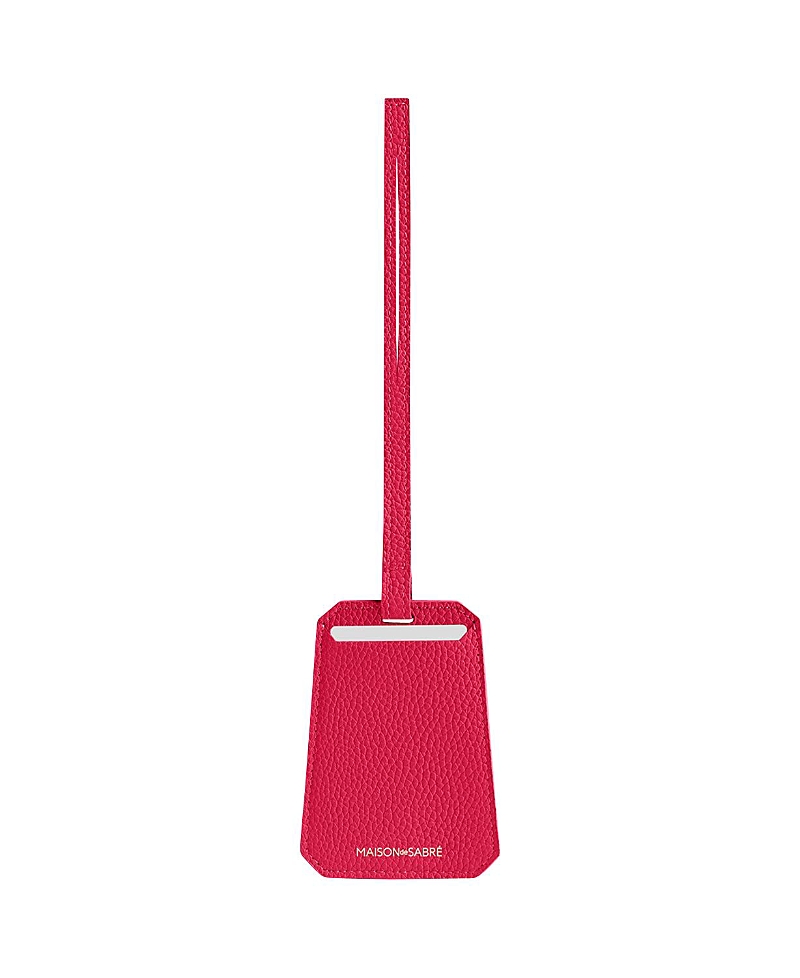 Maison De Sabre Leather Luggage Tag In Shibuya Fuchsia