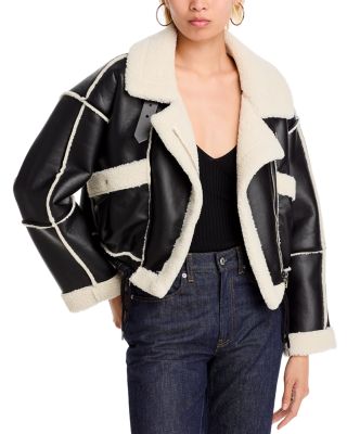 NWT BLANK shops NYC FAUX SHEARLING JACKET sz M