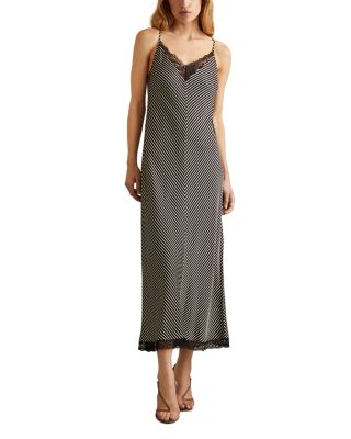 REISS Camilla Stripe Lace Trim Dress | Bloomingdale's Women