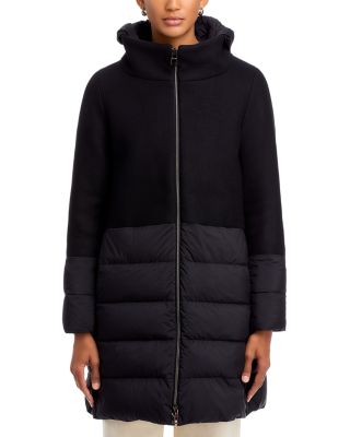 【関税＆送料込み】Herno \"Mix Fabric\" Medium Jacket Clothin Herno - Navy Silk & Cashmere Mixed Media Jacket | Mitchell