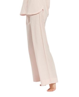 Women's Chicory Striped Woven-Cotton Pajama Pants