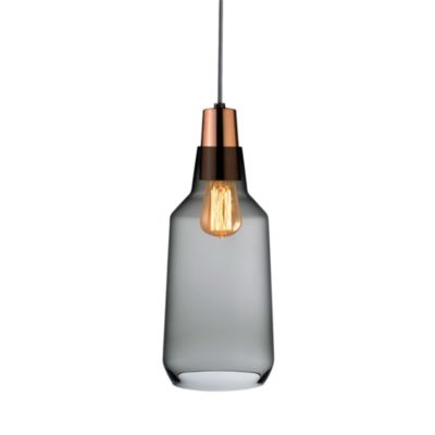 Mono Lamp Smoke with Copper Socket, Tall
