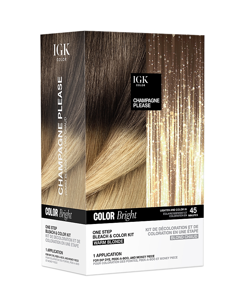 Igk Hair Color Bright One Step Bleach & Color Kit In Champagne Please - Warm Blone