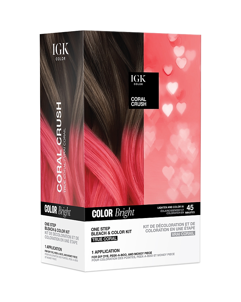 Igk Hair Color Bright One Step Bleach & Color Kit In Coral Crush - True Coral