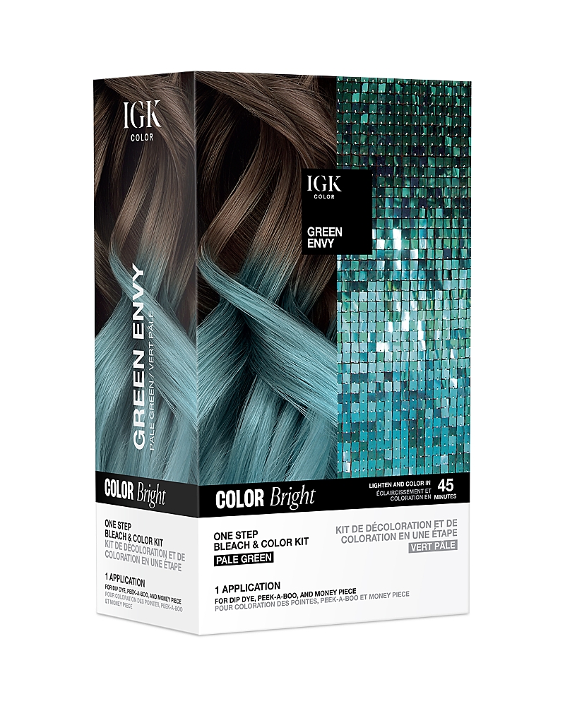 Igk Hair Color Bright One Step Bleach & Color Kit In Green Envy - Pale Green