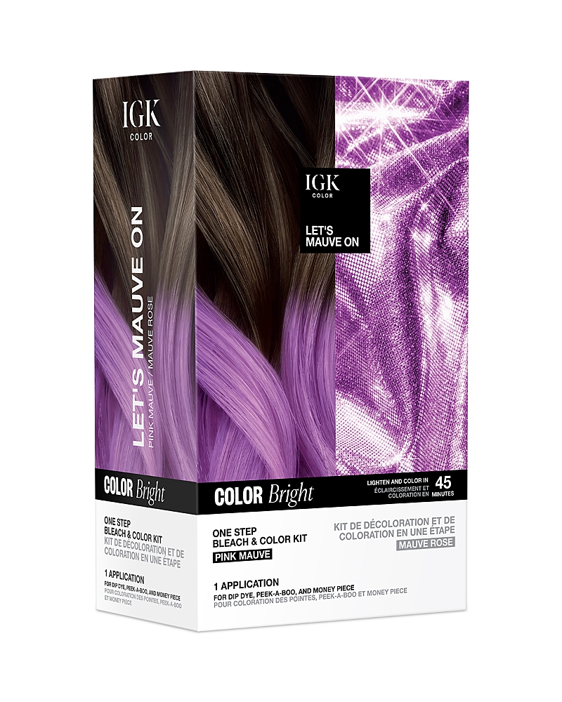 Igk Hair Color Bright One Step Bleach & Color Kit In Lets Mauve On - Pink Mauve