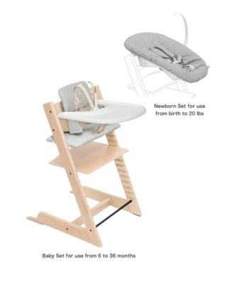 Stokke Tripp Trapp High Chair, Cushion, Tray & Newborn Set