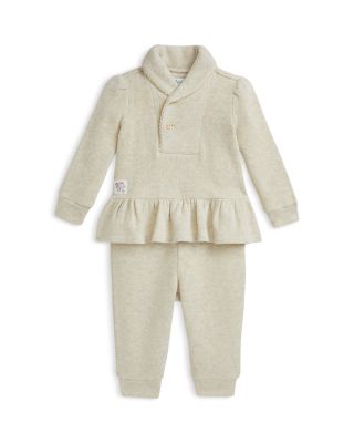 Ralph Lauren - Girls' French-Rib Cotton Pullover & Pant Set - Baby