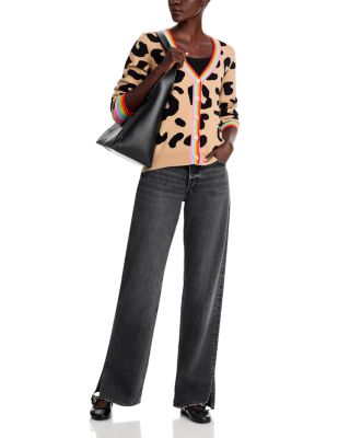 Jumper 1234 Cashmere Rainbow Leopard Cardigan | Bloomingdale's Women
