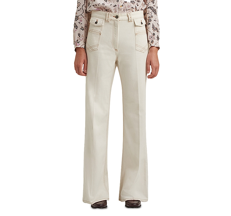 GERARD DAREL ANA FLARED JEANS IN WHITE