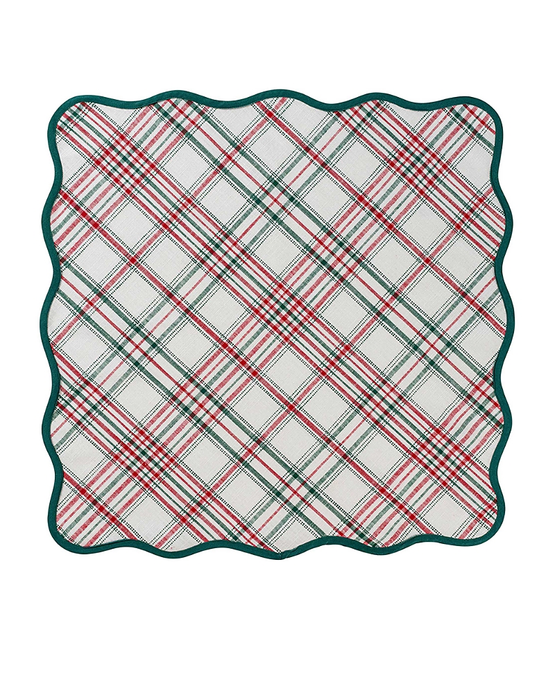 Juliska Merry Tartan Square Tablecloth In Merry Tart