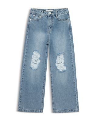 Habitual Kids - Girls' Destructed Wide Leg Boyfriend Jeans - Big Kid