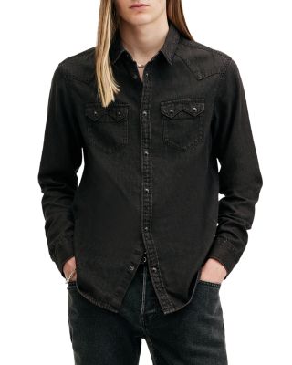 ALLSAINTS - Rock Regular Fit Snap Front Shirt
