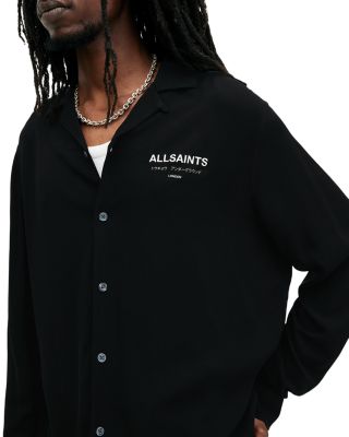 Underground Regular Fit Graphic Logo Button Front Shirt