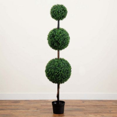 6' Artificial Triple Ball Boxwood Topiary Tree (Indoor/Outdoor)