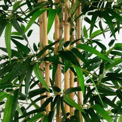 9' Artificial Bamboo Tree with Real Bamboo Trunks