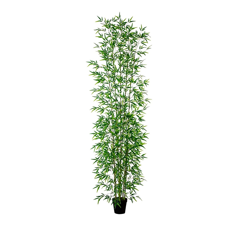 Nearly Natural 12ft. Artificial Bamboo Tree With Real Bamboo Trun In Green